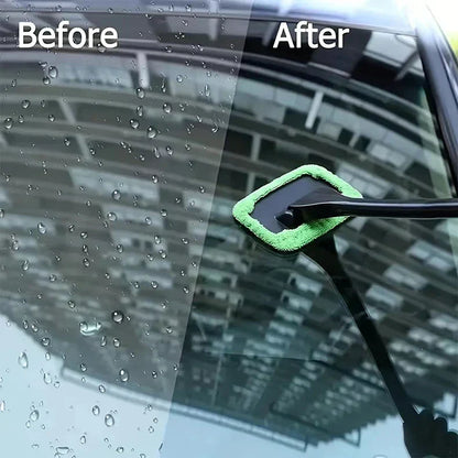 Car Window Cleaner Brush Kit Windshield Cleaning Wash Tool Inside Interior Auto Glass Wiper with Long Handle Car Accessories